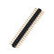 WCON 2.00mm 90° DIP Round Pin Header Single Row Black Color 1*32P H=2.8mm L=11.8mm