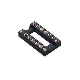 Заголовок H=3.0 штыря ПОГРУЖЕНИЯ гнезда WCON 2.54mm IC круглый, строка L=7.43 тангажа 7,62 черного ROHS