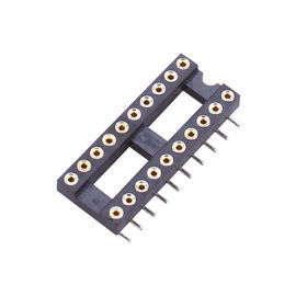 Заголовок H=3.0 штыря ПОГРУЖЕНИЯ гнезда WCON 2.54mm IC круглый, строка L=7.43 тангажа 7,62 черного ROHS