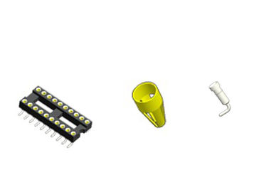 Pin 14 гнездо L=7.43mm /Sn Michined IC вспышки золота женского заголовка 2,54 Mm бронзовое