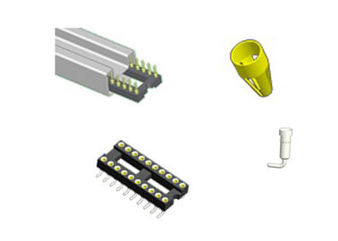 Pin 14 гнездо L=7.43mm /Sn Michined IC вспышки золота женского заголовка 2,54 Mm бронзовое