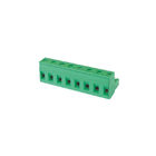 Тангаж соединителя 5,08 терминального блока зеленого цвета без олова РОХС уха ПА66 женского штейнового